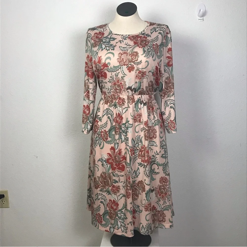 Serengeti Set Of 2 Skirt / Top Women’s Size L Multicolor Pullover 3/4 Sleeve - Picture 15 of 16